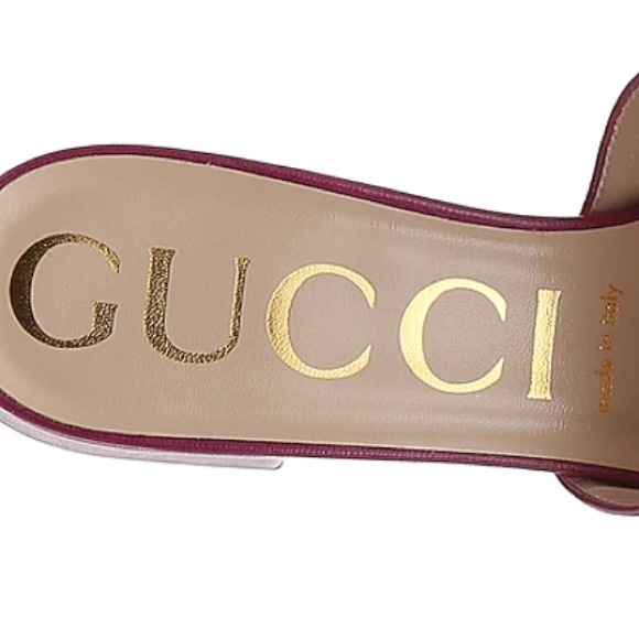 Authentic Gucci Zumi 25 Sandal In Berry With Box And Dust Bag - Picture 5 of 7